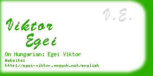 viktor egei business card